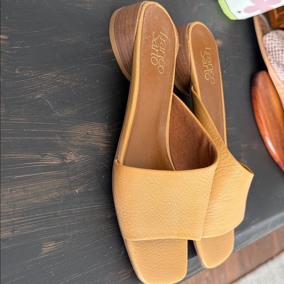 Franco Sarto Women's Brown Leather Mules - Picture 3 of 4